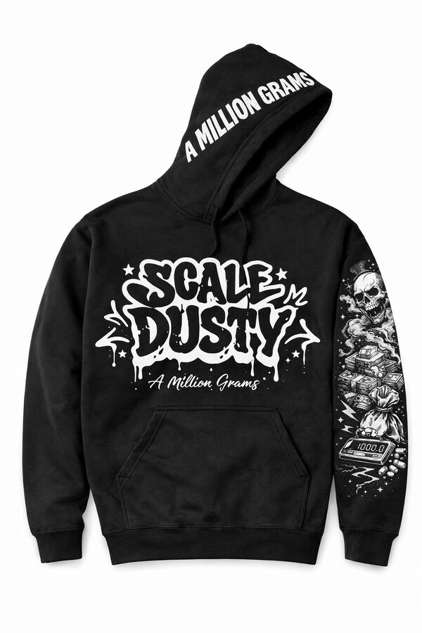 Scale Dusty hoodie, skull sleeve